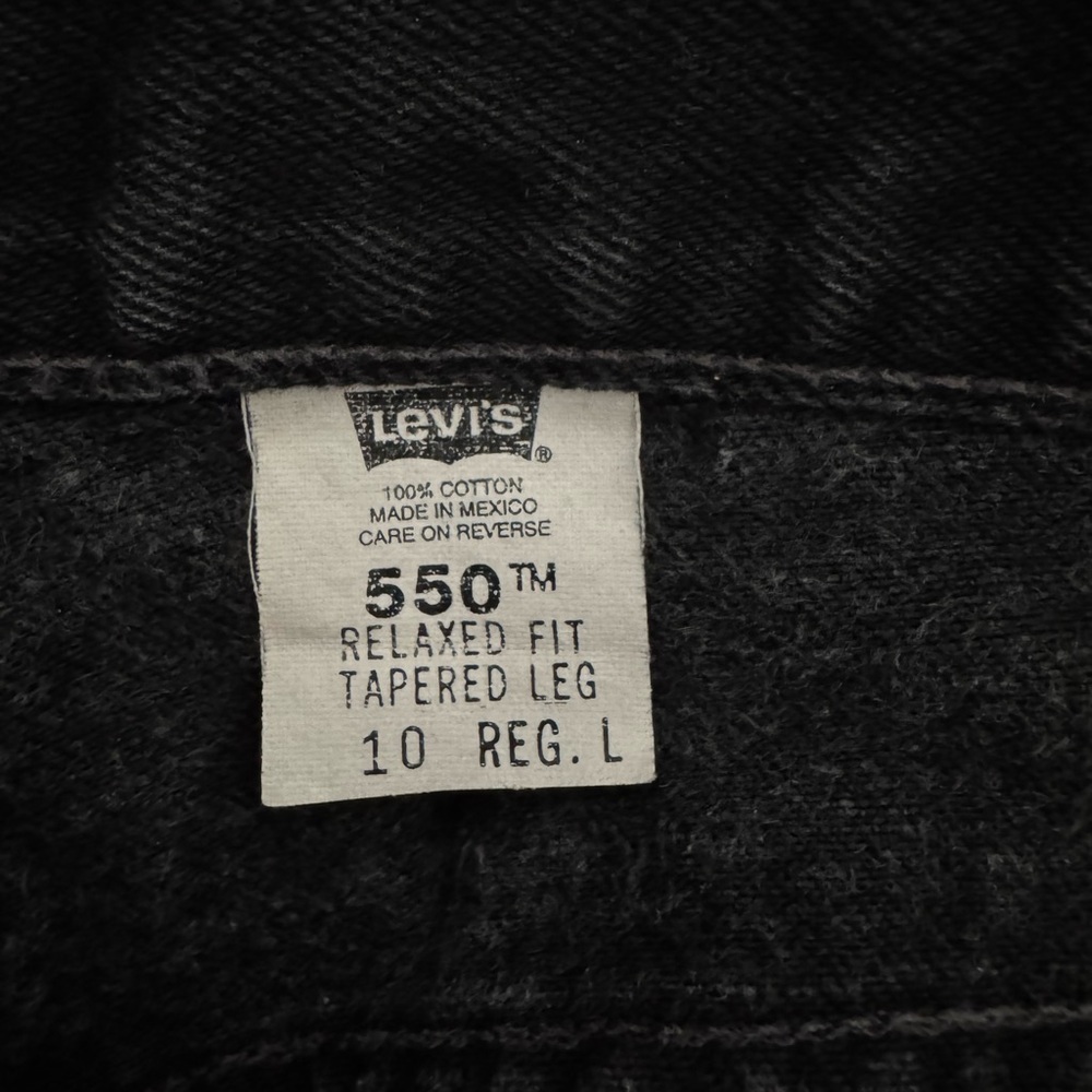 Vintage Levi’s 550 Black Relaxed Fit Tapered mom Jeans Women’s 10 Regular - Picture 12 of 13